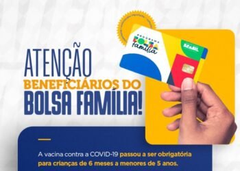 Vacinação contra a Covid-19 passa a ser obrigatória para crianças de famílias beneficiárias do Bolsa Família