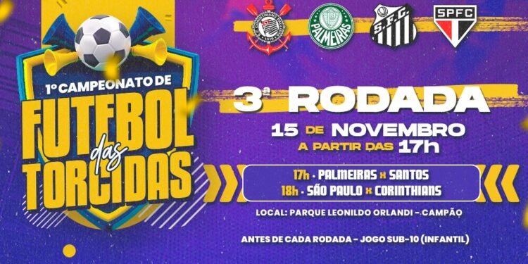 Campeonato de Futebol de Torcidas tem nova rodada neste sábado